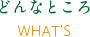 どんなところ WHAT'S